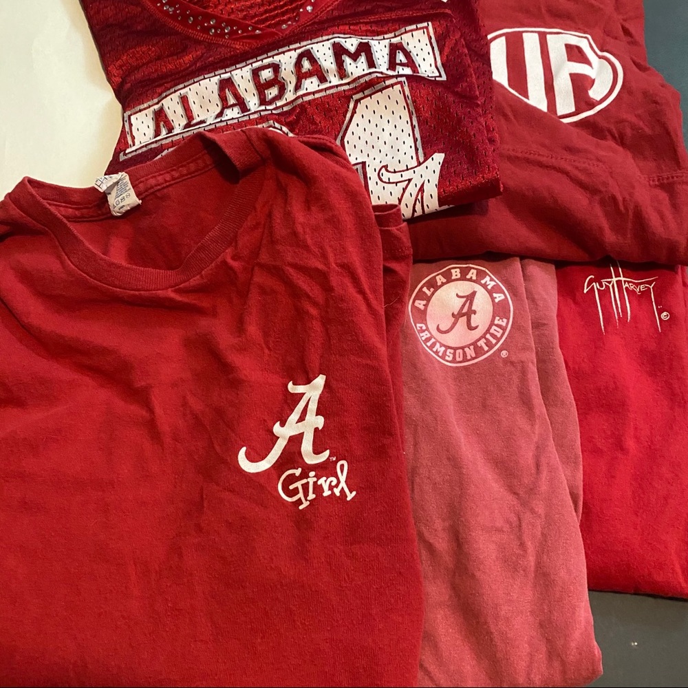 Set of 5 Alabama Crimson Tide Tees